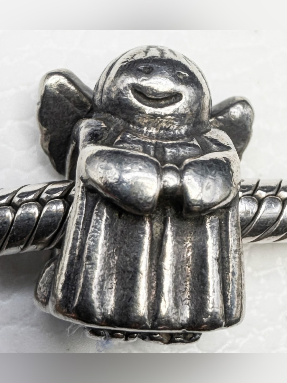 Authentic Retired Pandora Vintage Little Angel of Hope Charm 925 ALE